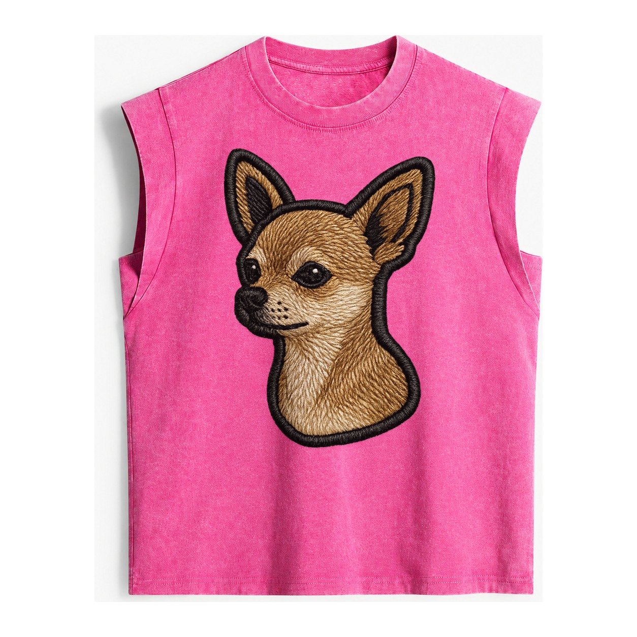 Chihuahua Logo Vintage Washed Tank – Pink