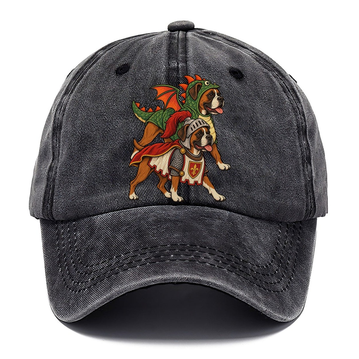 2 Boxers In Halloween Costumes Hdp 32 Parade Lineup Halloween Dog Parade Classic Cap – Graphite