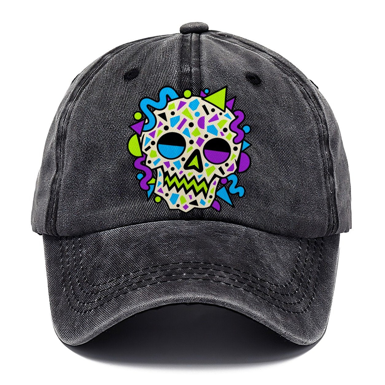Confetti Skull Crazy Styles Classic Cap – Graphite