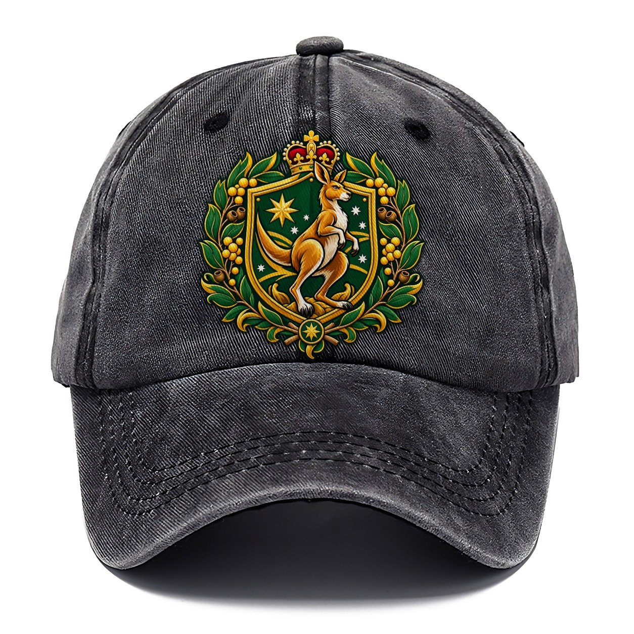 Australia Heraldic Crest Country Logos Classic Cap – Graphite