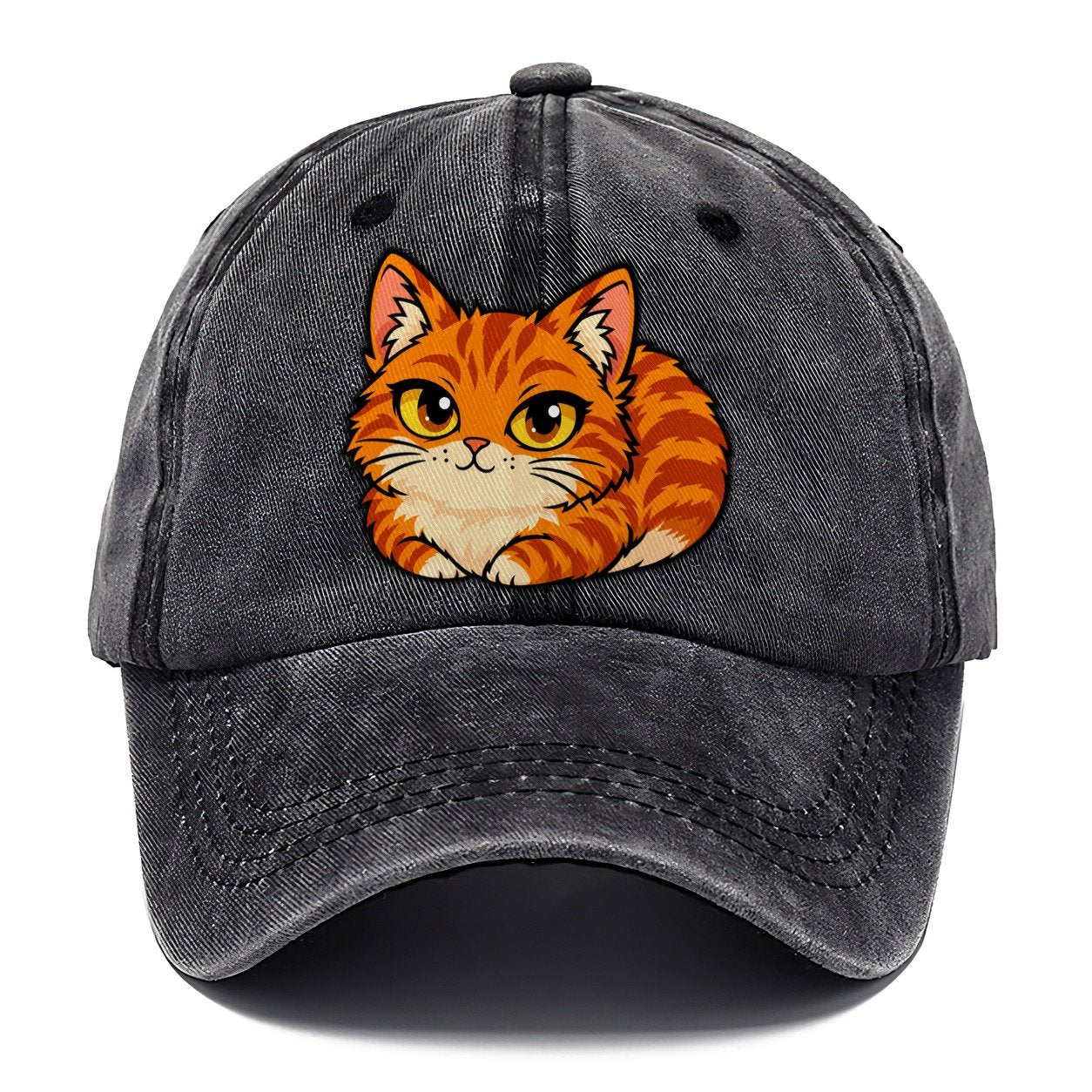 Orange Tabby Loafing Peeking Cats Classic Cap – Graphite