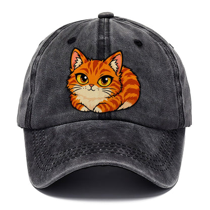 Orange Tabby Loafing Peeking Cats Classic Cap – Graphite