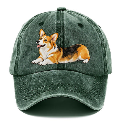 Lying Corgi Classic Cap – Forest Mist