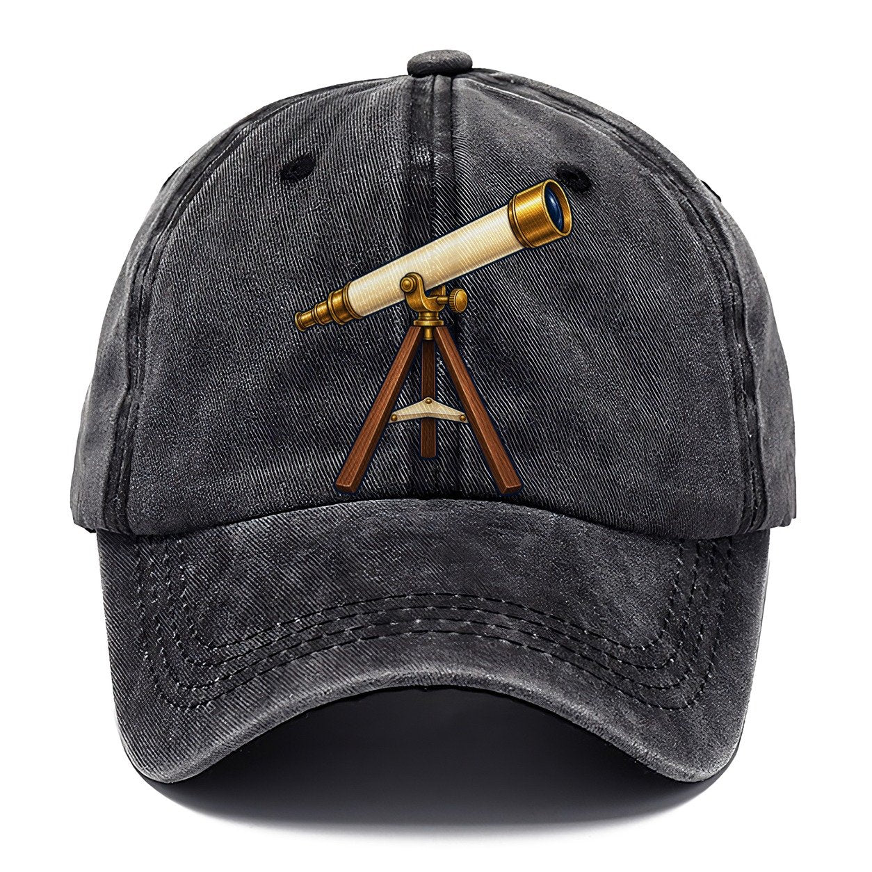 Brass Refractor On Its Tripod Astronomy And Stargazing Classic Cap – Graphite