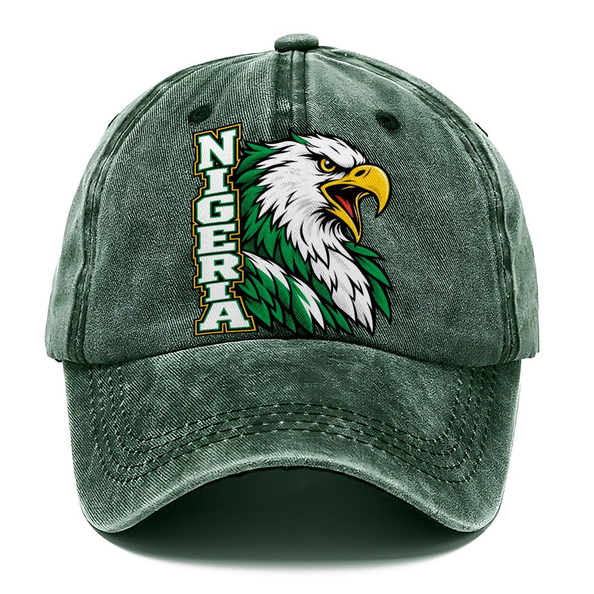 Nigeria Pop Art Badge Classic Cap – Forest Mist