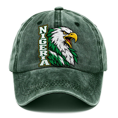 Nigeria Pop Art Badge Classic Cap – Forest Mist