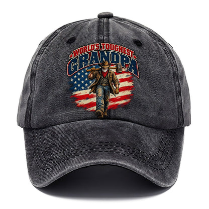 World S Toughest Grandpa Old Man Strong Classic Cap – Graphite