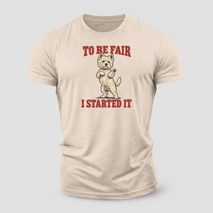 West Highland White Terrier Dog Declarations Cotton T-Shirt – Sand