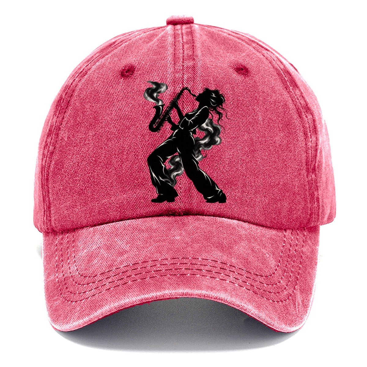 Woman Saxophone Player Classic Cap – Pomegranate Blush