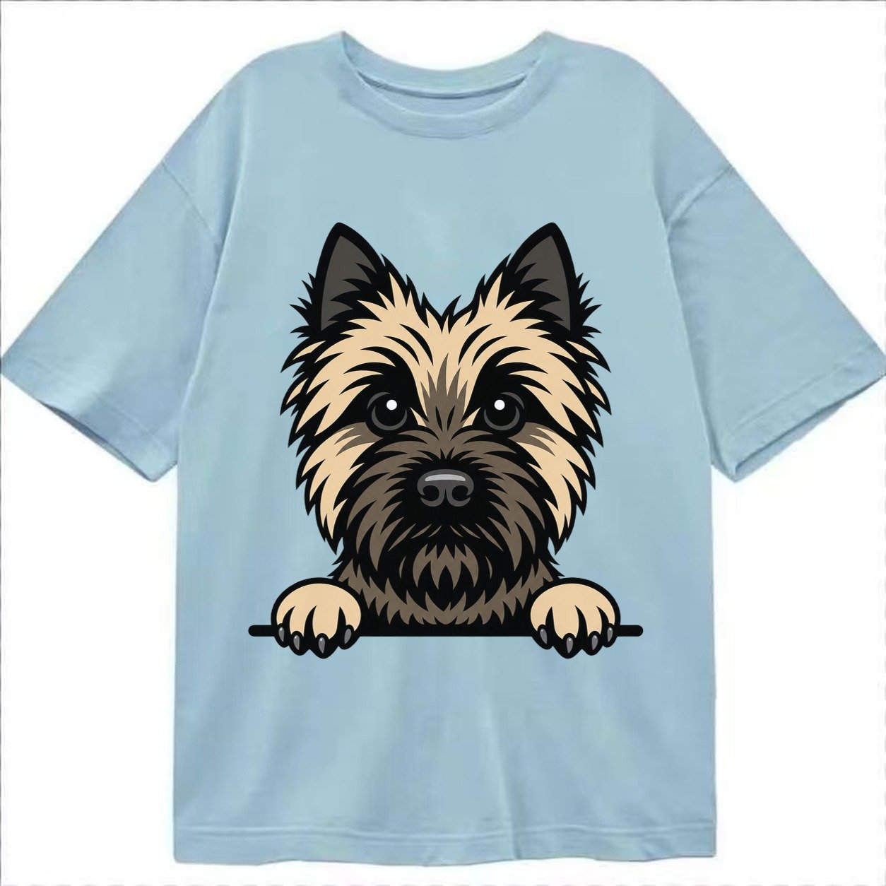 Cairn Terrier Wheaten Colored Pose Classic T-shirt – Light Blue