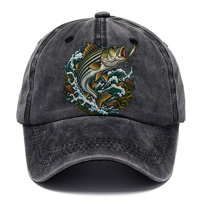 Striped Bass Surge Fishing Club Classic Cap – Graphite