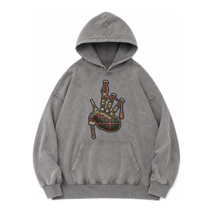 Scottish Thistle Vintage Washed Hoodie – Grey