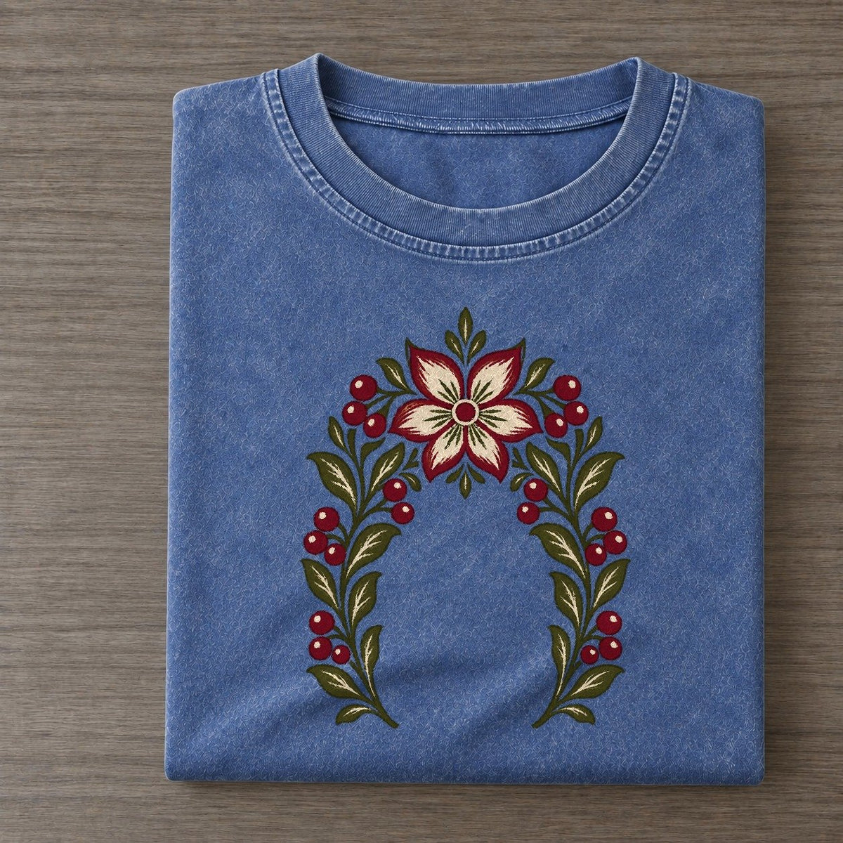 Berry Threshold Quiet Wards Heritage Vintage T-shirt – Washed Blue