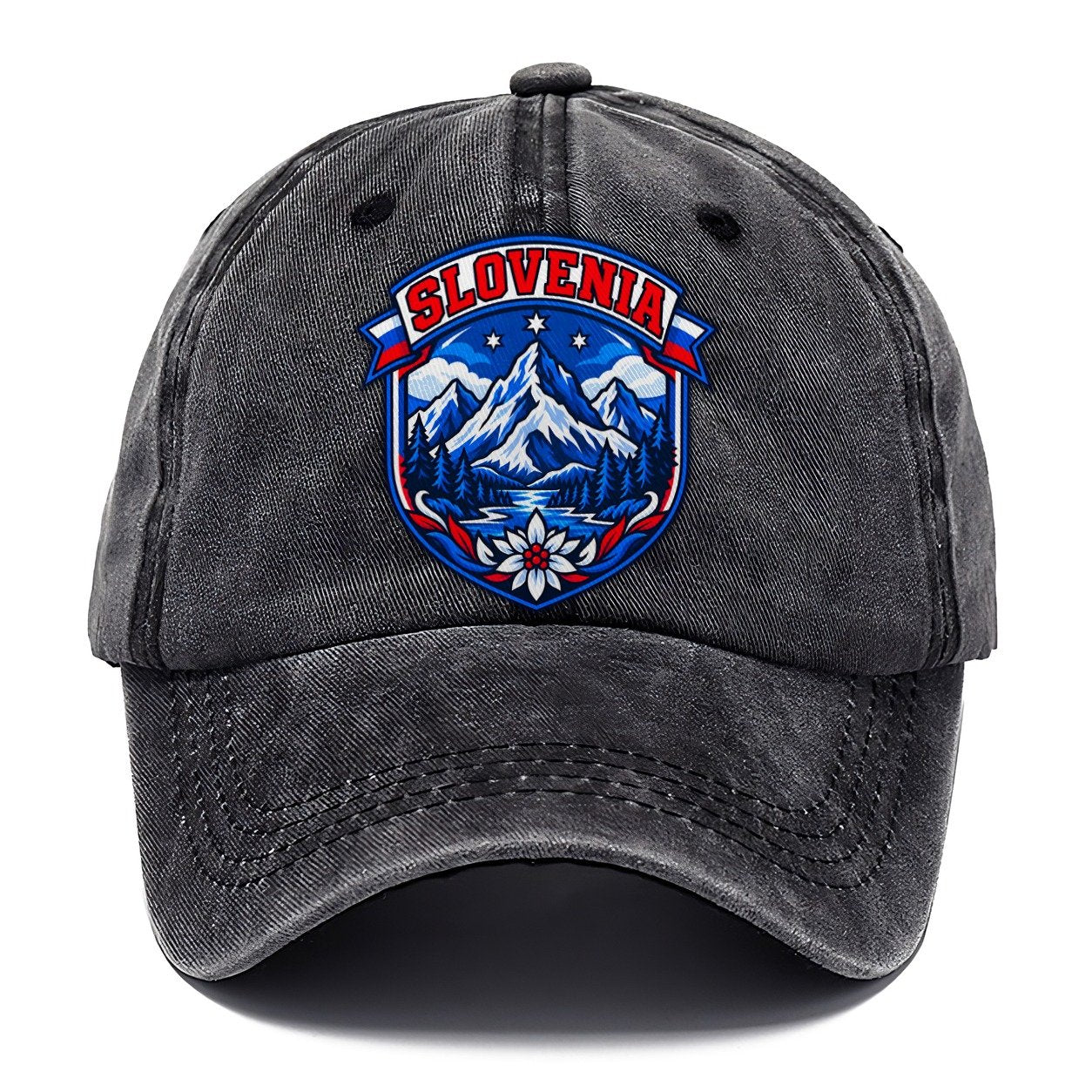 Slovenia Retro Badge Country Logos Classic Cap – Graphite