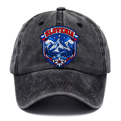 Slovenia Retro Badge Country Logos Classic Cap – Graphite