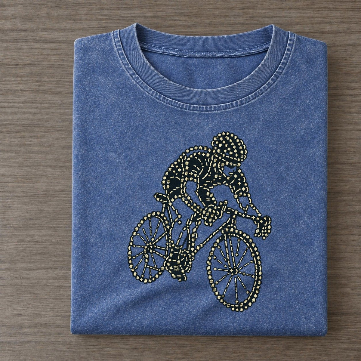 Wheel Turn Rider Vintage T-shirt – Washed Blue