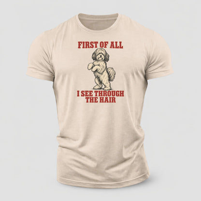 Tibetan Terrier Dog Declarations Cotton T-Shirt – Sand