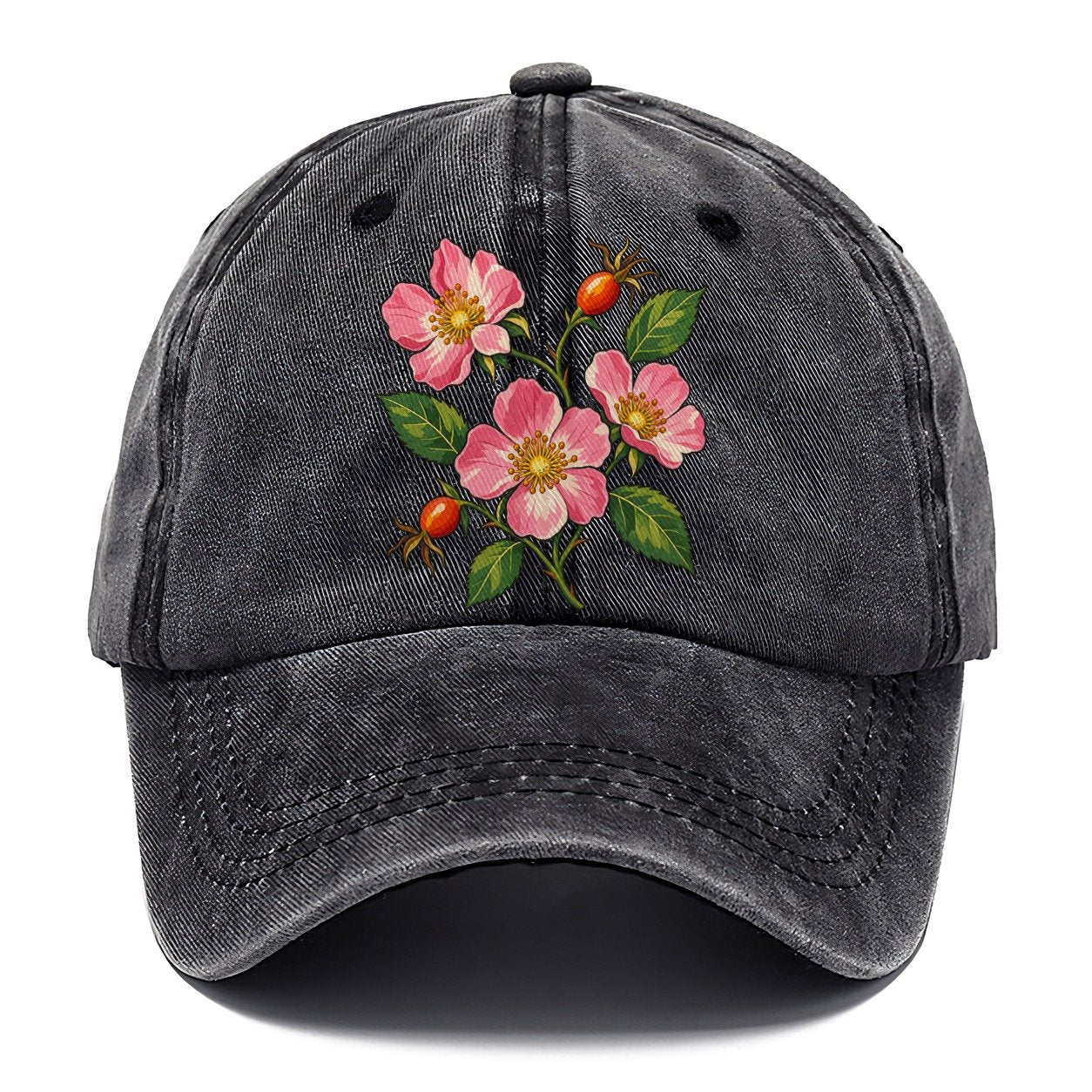 Alberta Wild Rose Canada Cultural Icons Classic Cap – Graphite