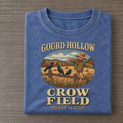 Crow Field Gourd Hollow Vintage T-shirt – Washed Blue