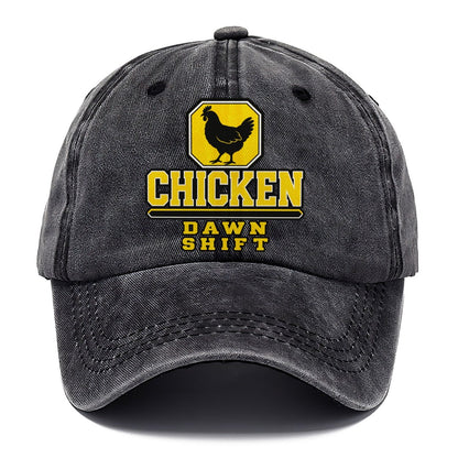 Chicken Dawn Shift Heavy Duty Classic Cap – Graphite