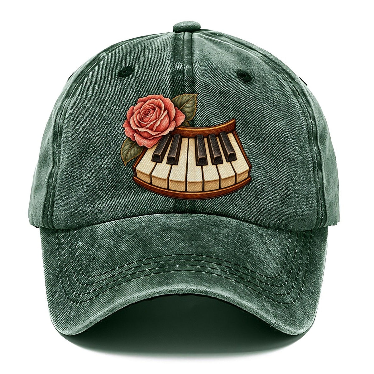 Piano And Garden Rose Character Club Classic Cap – Forest Mist