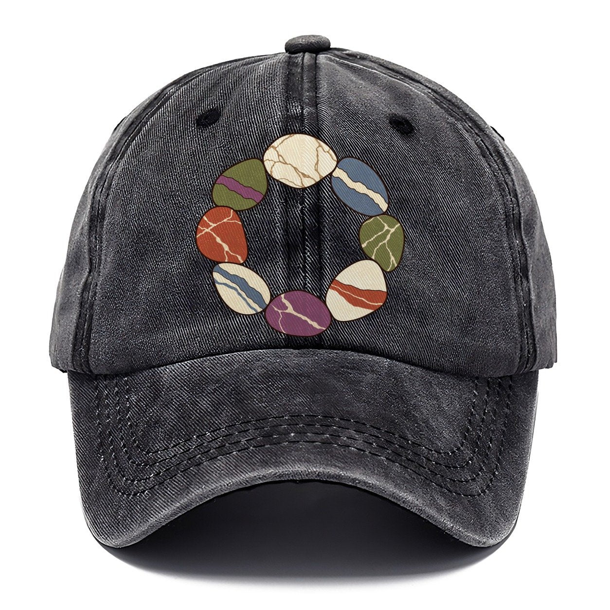 Tumbled Stone Colour Wheel Rocks And Minerals Classic Cap – Graphite