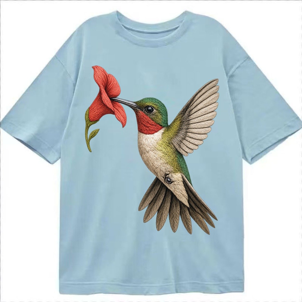 Hummingbird Harmony Classic T-shirt – Light Blue