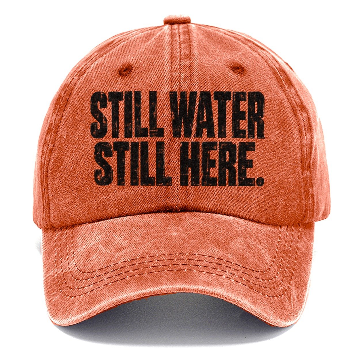 Still Water Still Here Fishing Club Classic Cap – Terracotta Clay