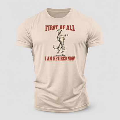 Greyhound Dog Declarations Cotton T-Shirt – Sand