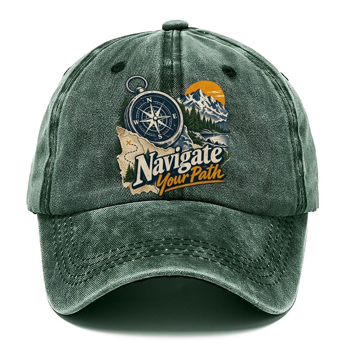 Navigate Your Path Compass Classic Cap – Forest Mist