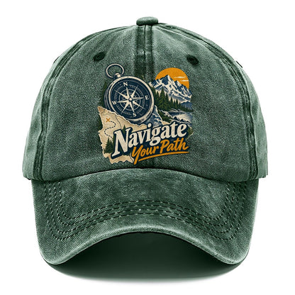 Navigate Your Path Compass Classic Cap – Forest Mist