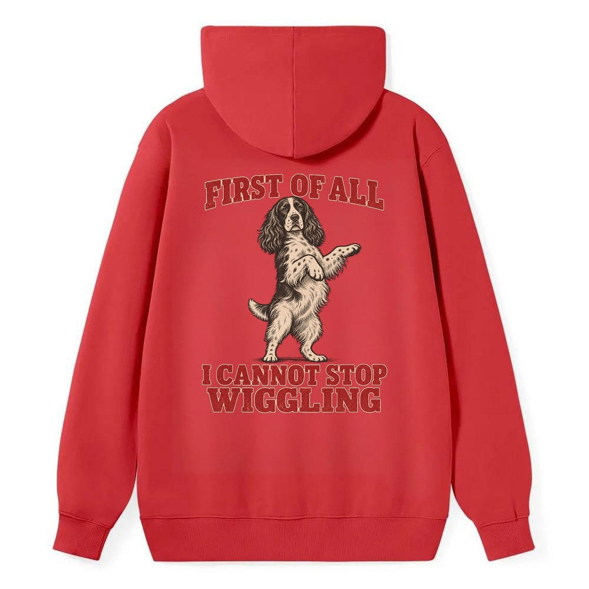English Springer Spaniel Dog Declarations Classic Pullover Hoodie – Red