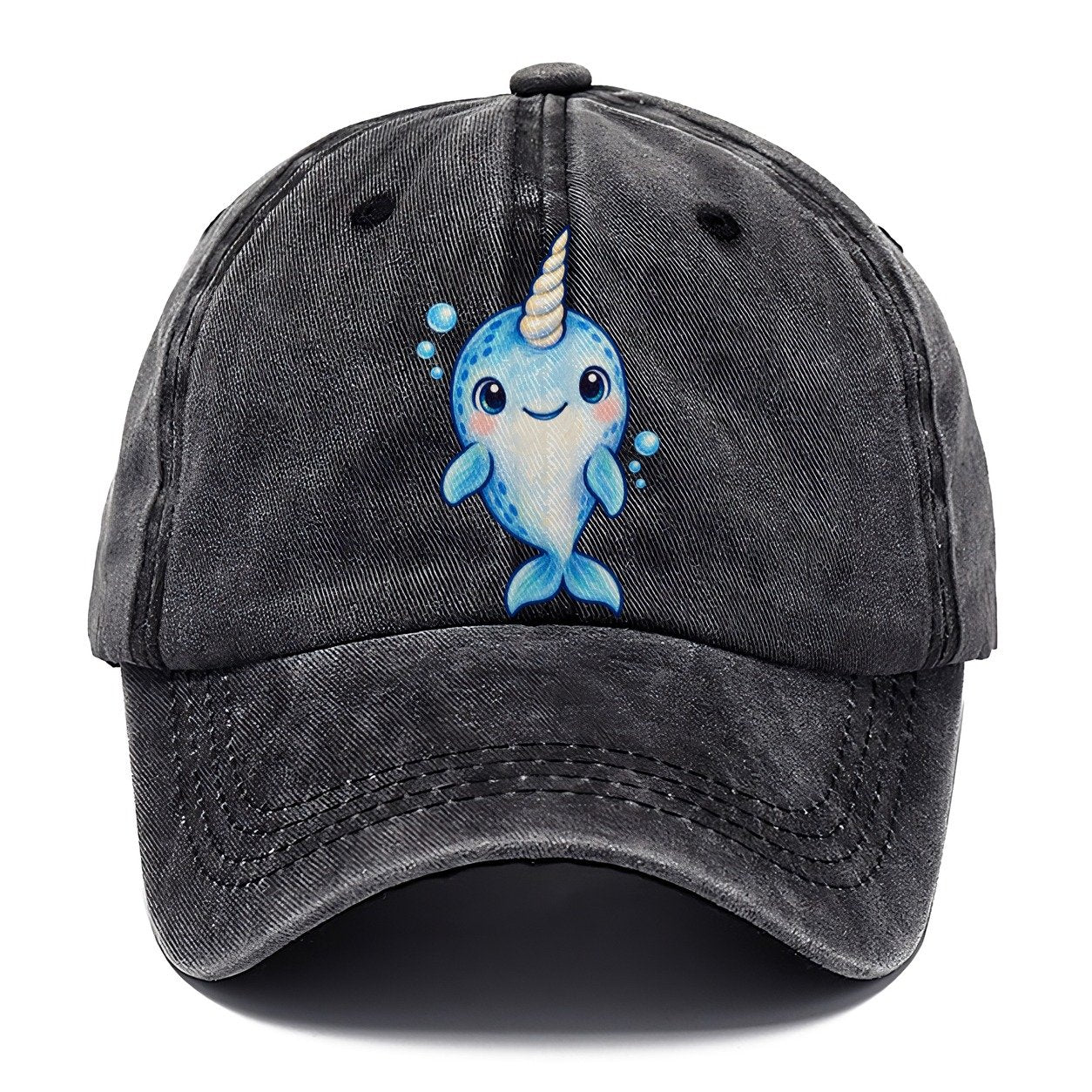 Narwhal Front Tusk Hello Sea Sprite Classic Cap – Graphite