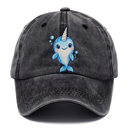 Narwhal Front Tusk Hello Sea Sprite Classic Cap – Graphite