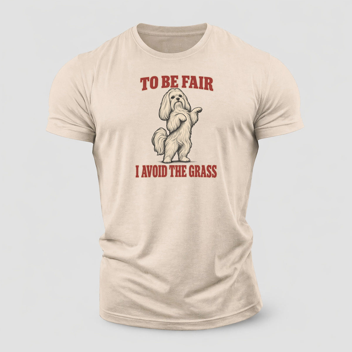 Maltese Dog Declarations Cotton T-Shirt – Sand