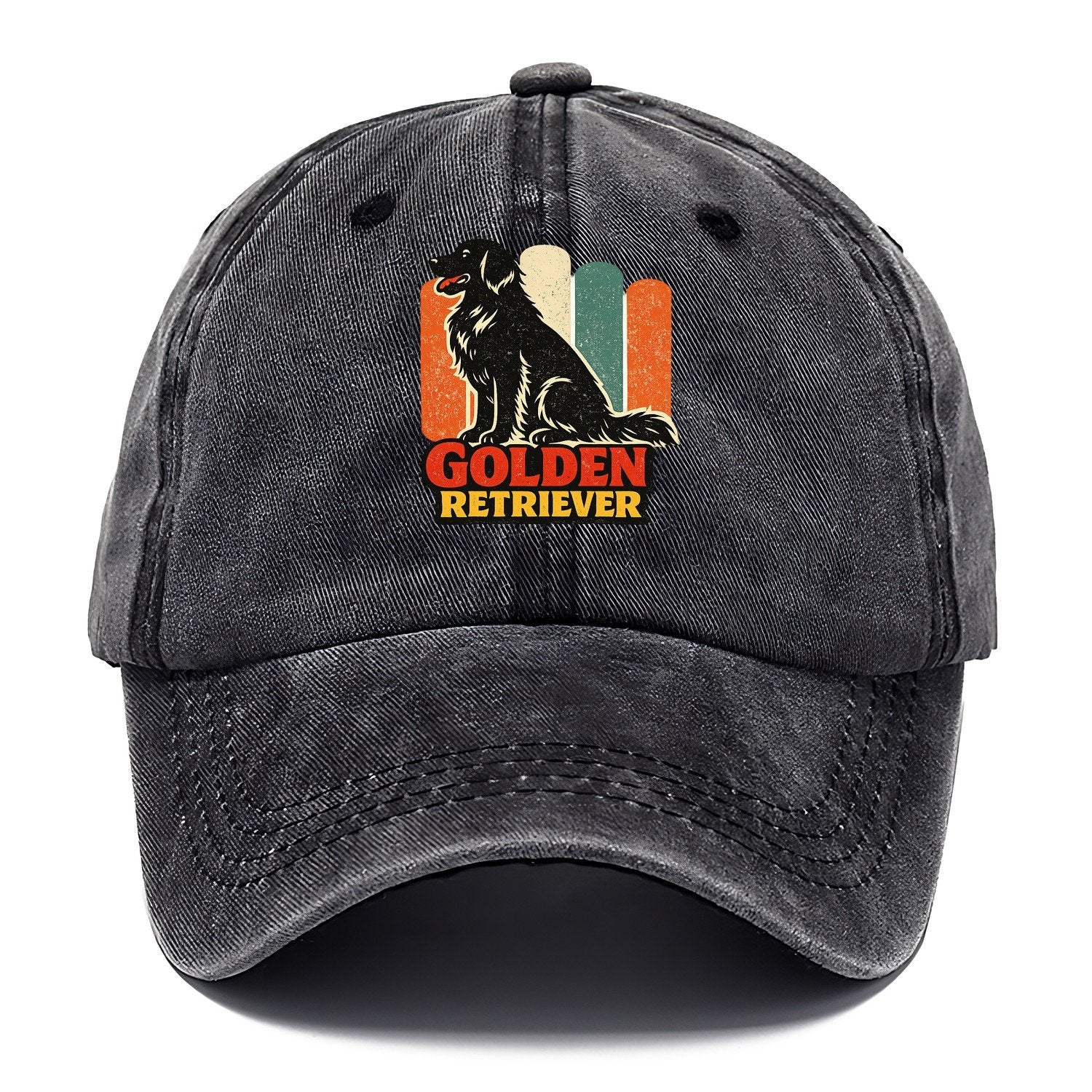 Retro Golden Retriever Silhouette Classic Cap – Graphite
