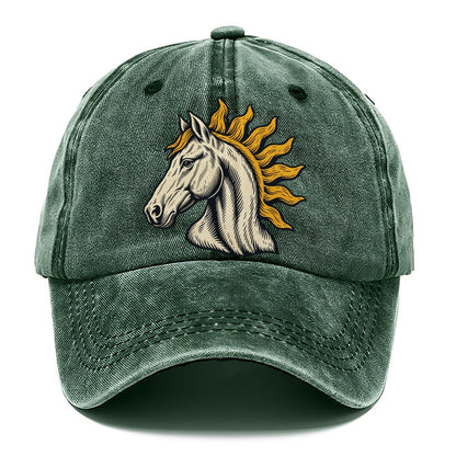 Horse Sun Mane Sundown Familiars Classic Cap – Forest Mist