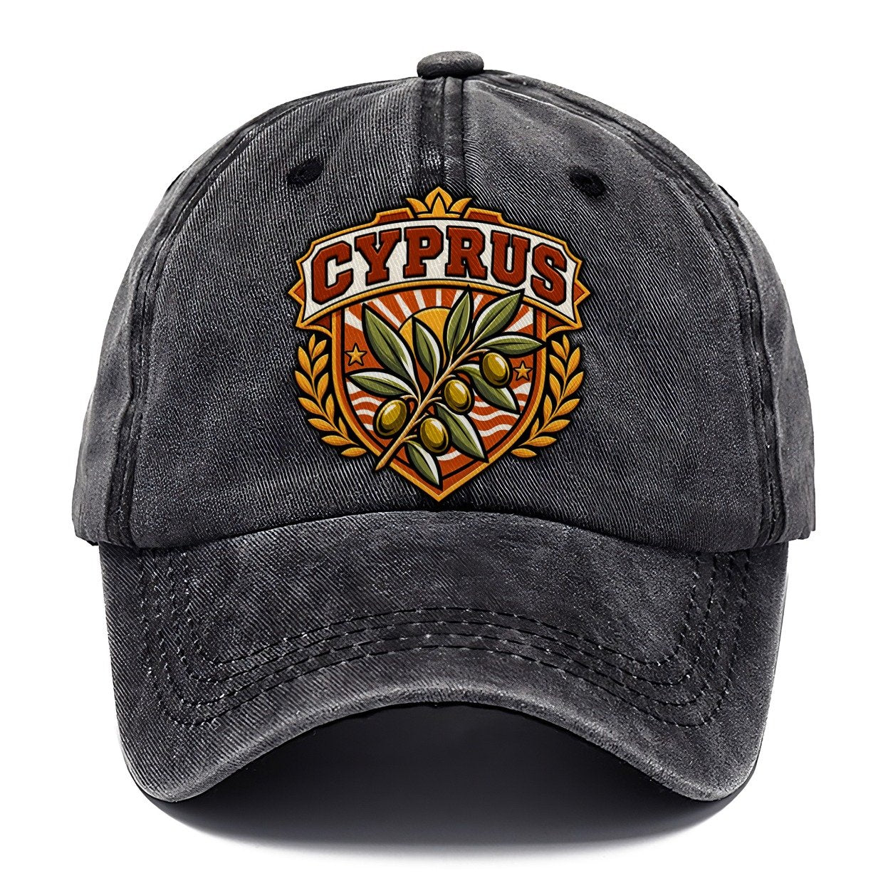 Cyprus Retro Badge Country Logos Classic Cap – Graphite