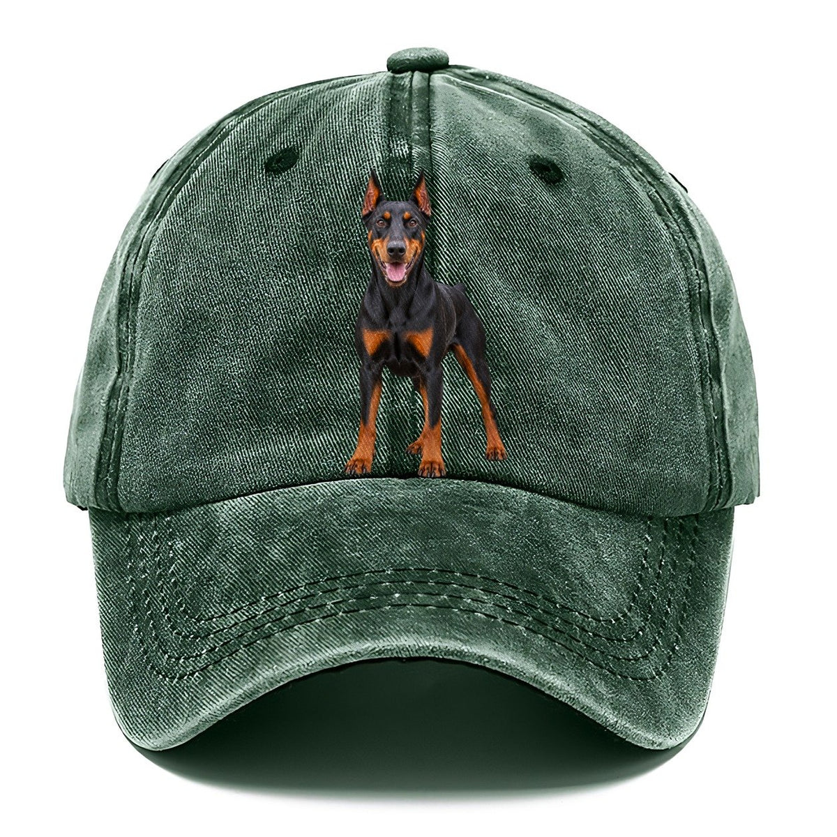 Doberman Pinscher Standing Top Breeds Classic Cap – Forest Mist