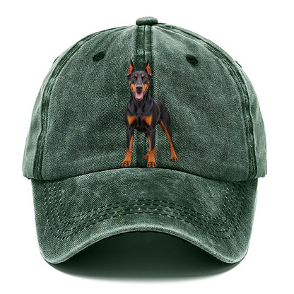 Doberman Pinscher Standing Top Breeds Classic Cap – Forest Mist