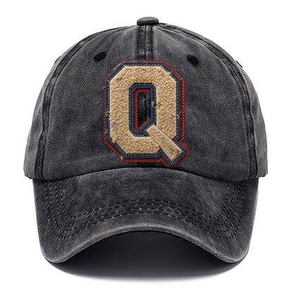 Varsity Chenille Q Monogram Classic Cap – Graphite