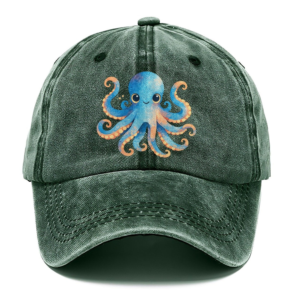 Cute Octopus Creature Classic Cap – Forest Mist