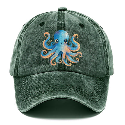 Cute Octopus Creature Classic Cap – Forest Mist
