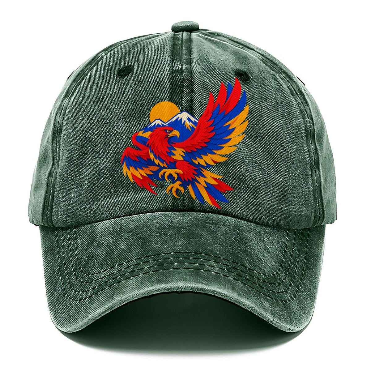 Eagle Over Mountain Sun Classic Cap – Forest Mist