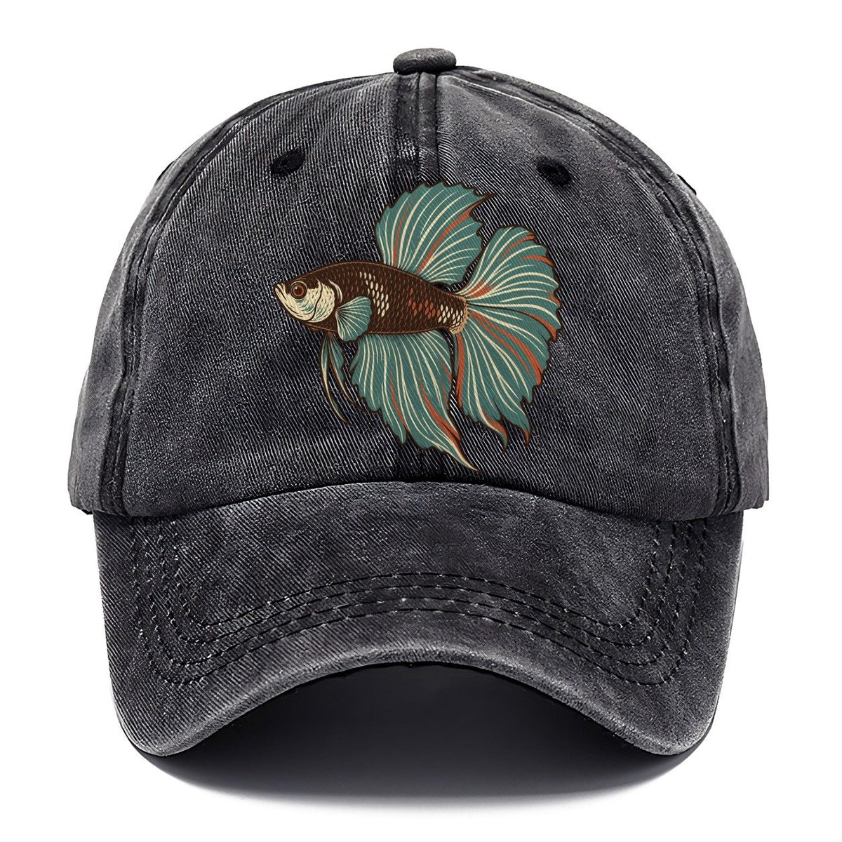 Betta Fin Silhouette Aquarium Keeping Classic Cap – Graphite