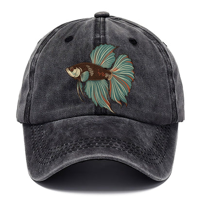 Betta Fin Silhouette Aquarium Keeping Classic Cap – Graphite