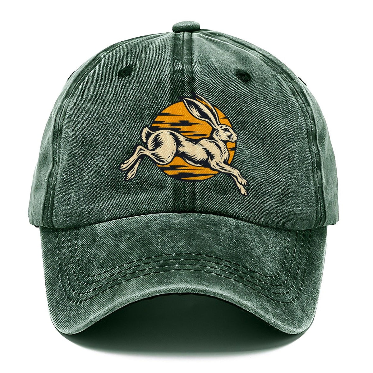 Desert Hare Sunset Shadow Sundown Familiars Classic Cap – Forest Mist