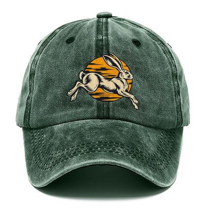 Desert Hare Sunset Shadow Sundown Familiars Classic Cap – Forest Mist