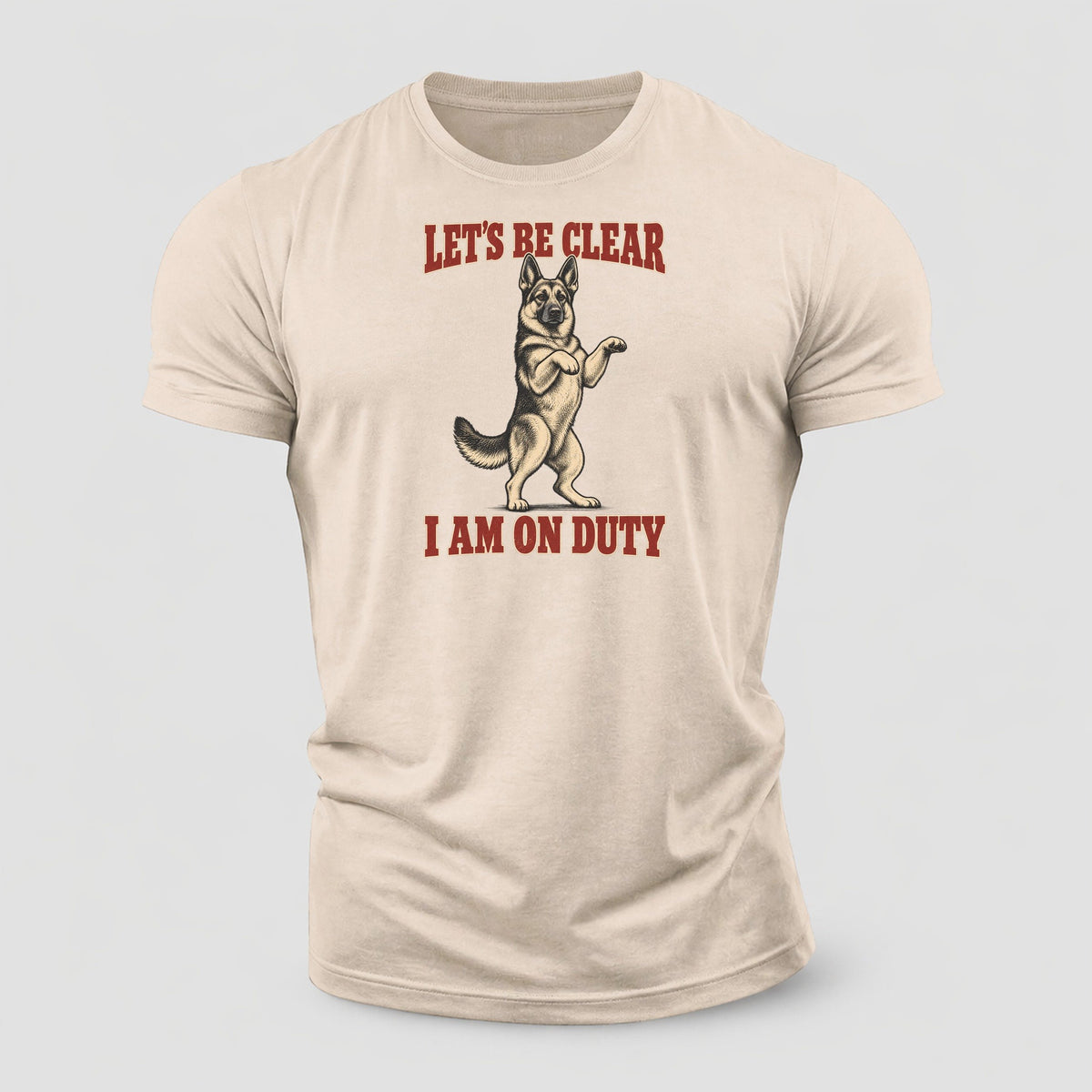 German Shepherd Dog Declarations Cotton T-Shirt – Sand