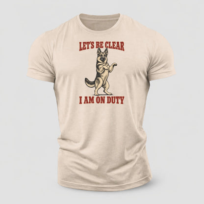 German Shepherd Dog Declarations Cotton T-Shirt – Sand